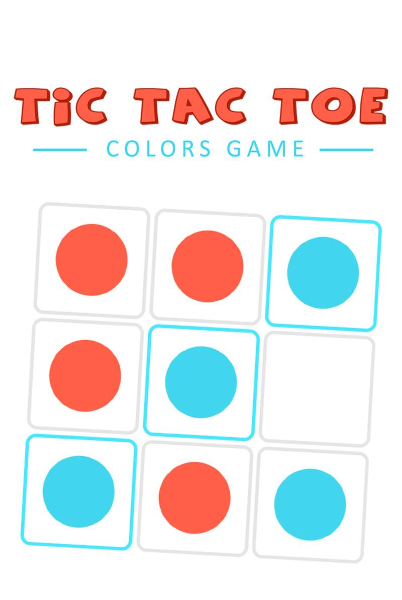 Tic Tac Toe : croix et ronds en couleurs